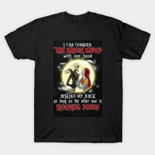 Jack and Sally, the nightmare before Christmas, jack halloween, Halloween Love T-Shirt